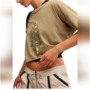 FP Movement by Free People Olive Graphic Crop Top